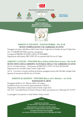 Vaglio Serra | "Buon compleanno Val Sarmassa 30 anni"