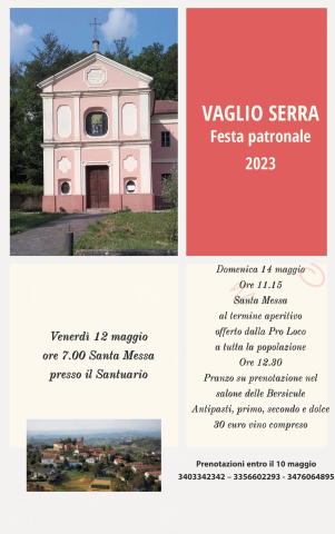 Vaglio Serra | Festa patronale di San Pancrazio (edizione 2023)